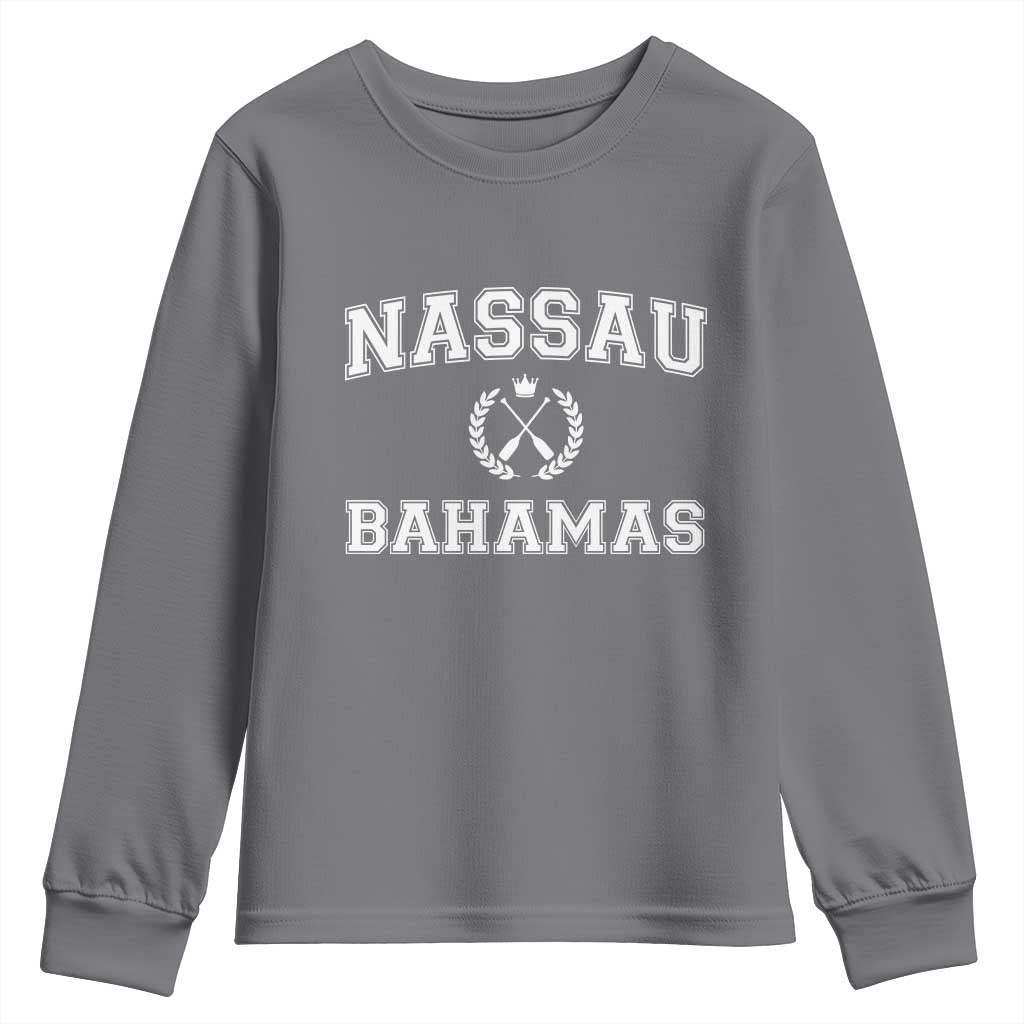 Nassau Souvenir Youth Sweatshirt Bahamas Rowing Beach Summer Vacation - African Pride