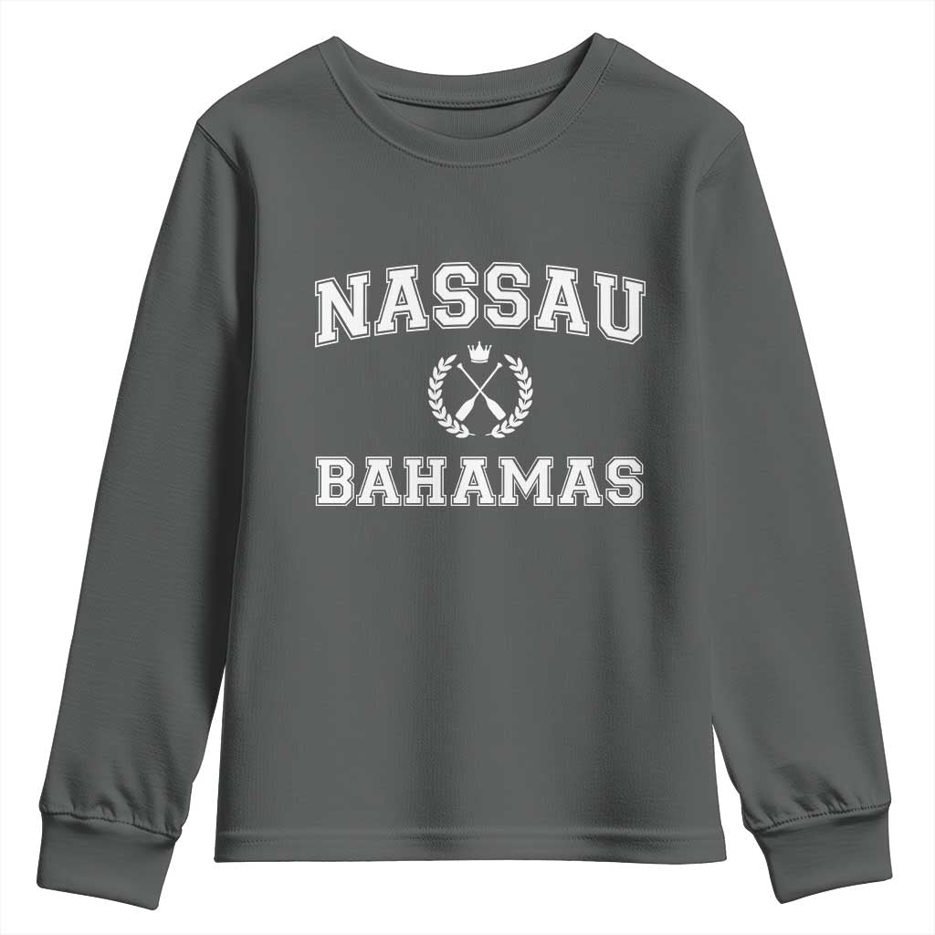 Nassau Souvenir Youth Sweatshirt Bahamas Rowing Beach Summer Vacation - African Pride