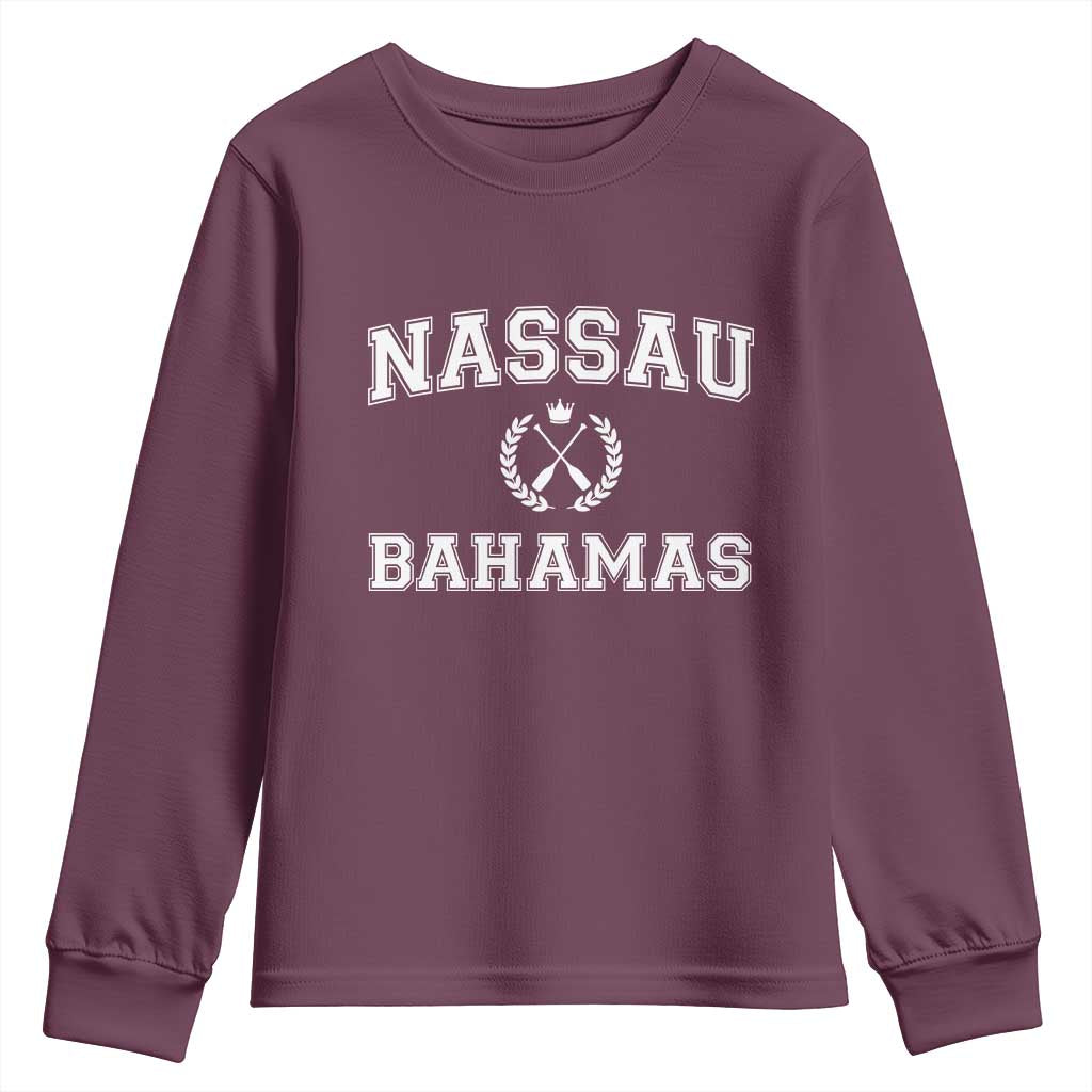 Nassau Souvenir Youth Sweatshirt Bahamas Rowing Beach Summer Vacation - African Pride