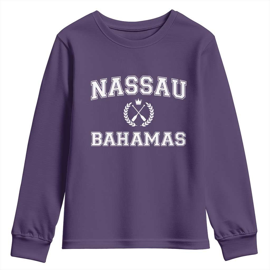 Nassau Souvenir Youth Sweatshirt Bahamas Rowing Beach Summer Vacation - African Pride