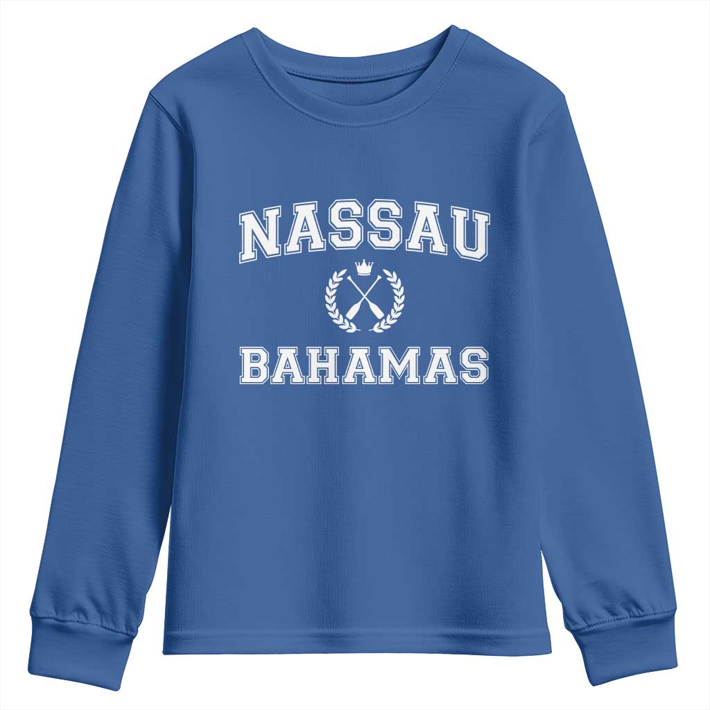 Nassau Souvenir Youth Sweatshirt Bahamas Rowing Beach Summer Vacation - African Pride