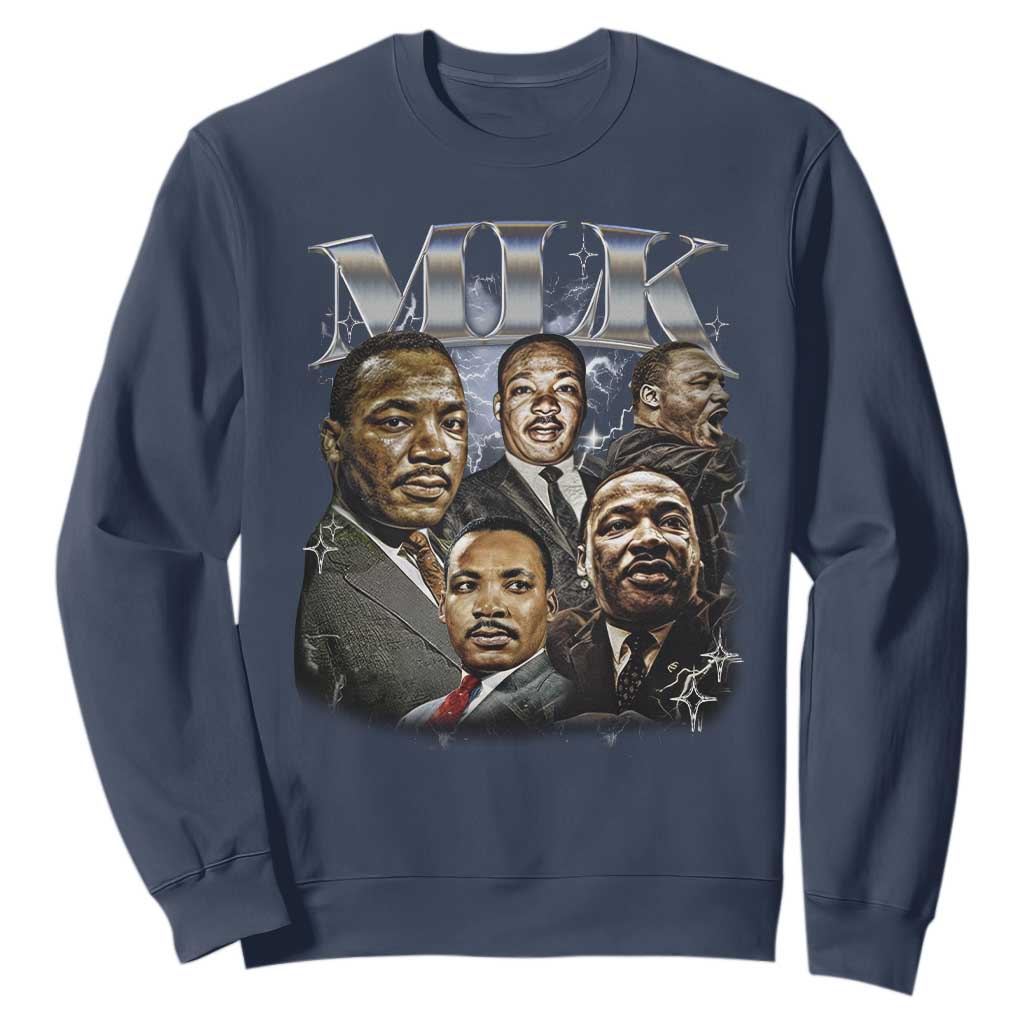 Martin Luther King Sweatshirt Black History Month Pride MLK Bootleg Rap Tee