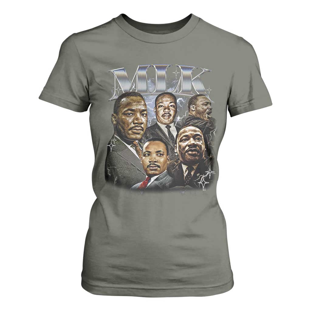 Martin Luther King T Shirt For Women Black History Month Pride MLK Bootleg Rap Tee