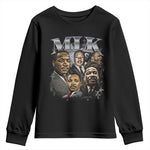 Martin Luther King Youth Sweatshirt Black History Month Pride MLK Bootleg Rap Tee