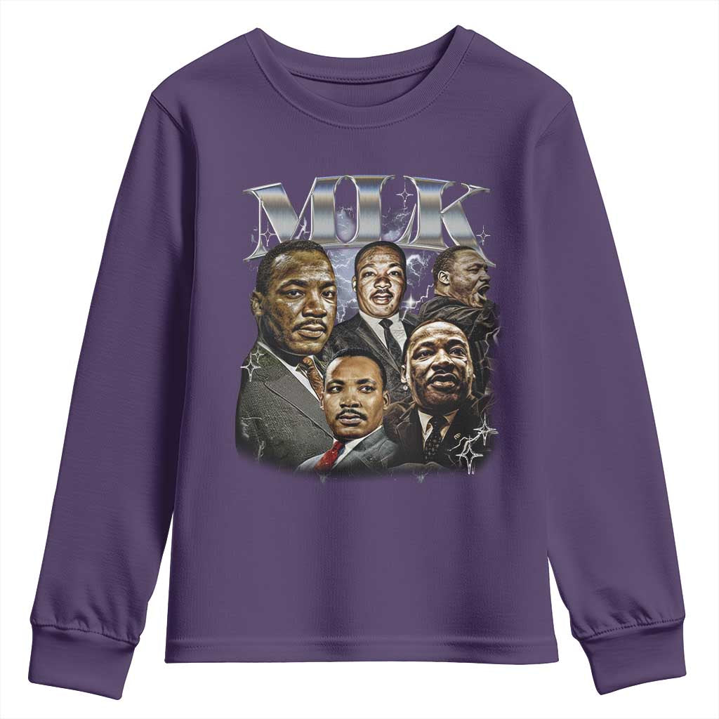 Martin Luther King Youth Sweatshirt Black History Month Pride MLK Bootleg Rap Tee