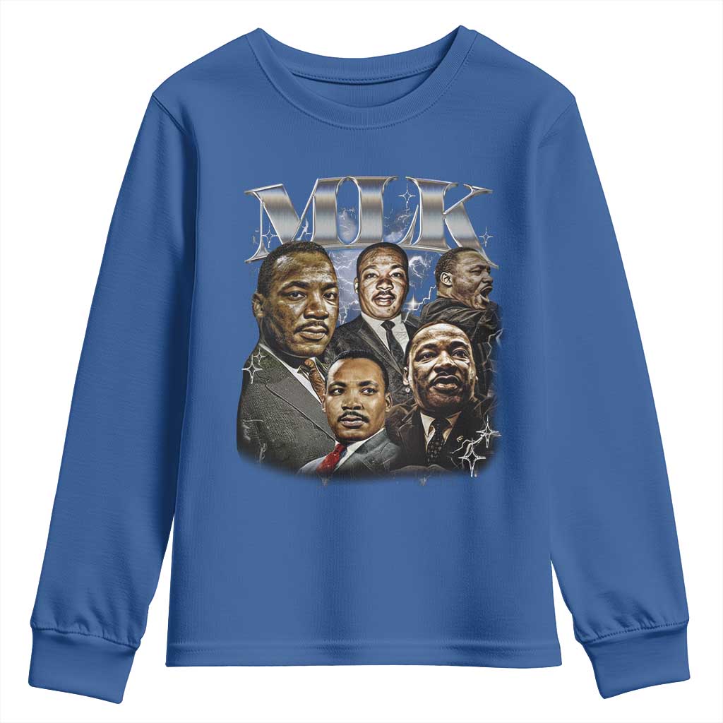 Martin Luther King Youth Sweatshirt Black History Month Pride MLK Bootleg Rap Tee