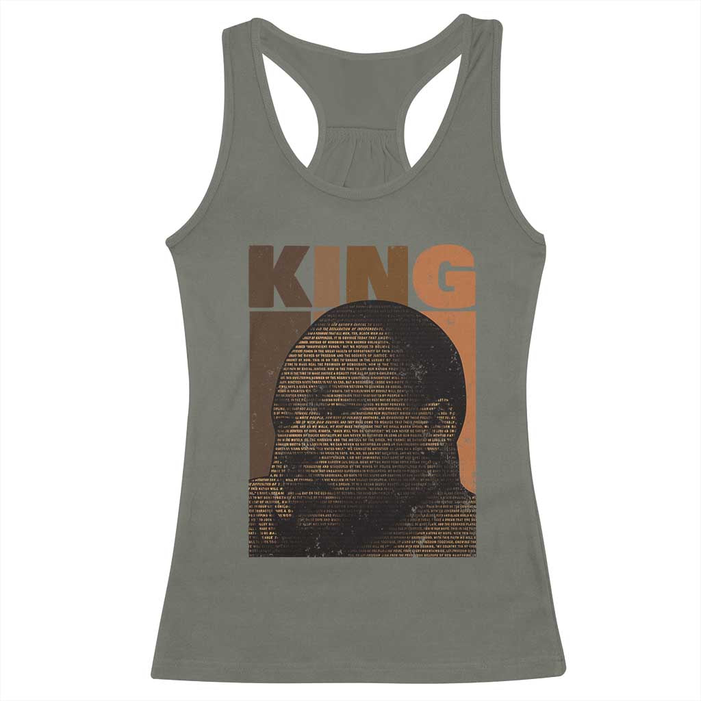 Martin Luther King Racerback Tank Top Melanin African American Black History Month MLK