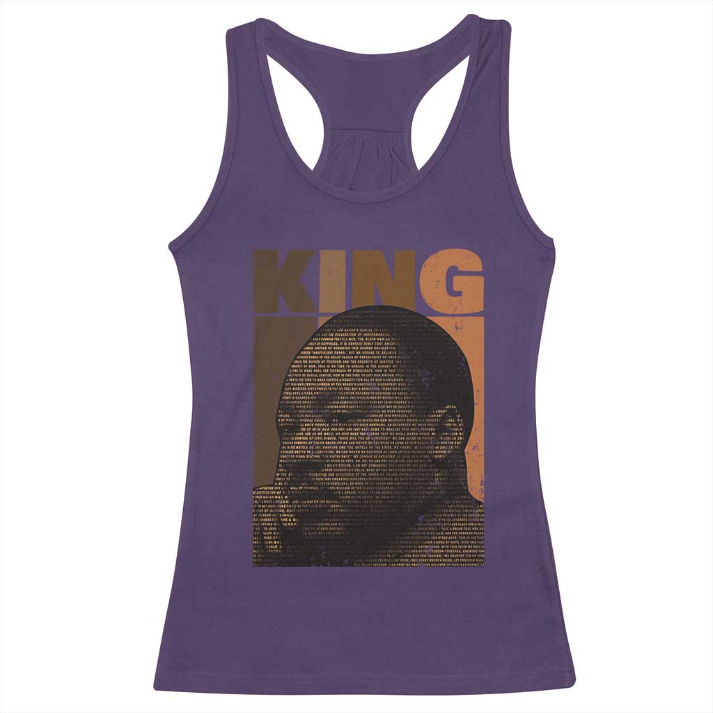 Martin Luther King Racerback Tank Top Melanin African American Black History Month MLK