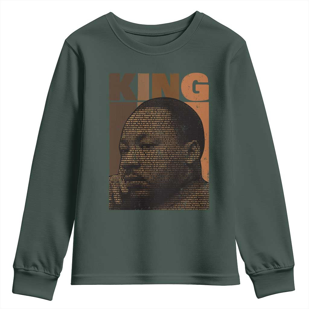 Martin Luther King Youth Sweatshirt Melanin African American Black History Month MLK