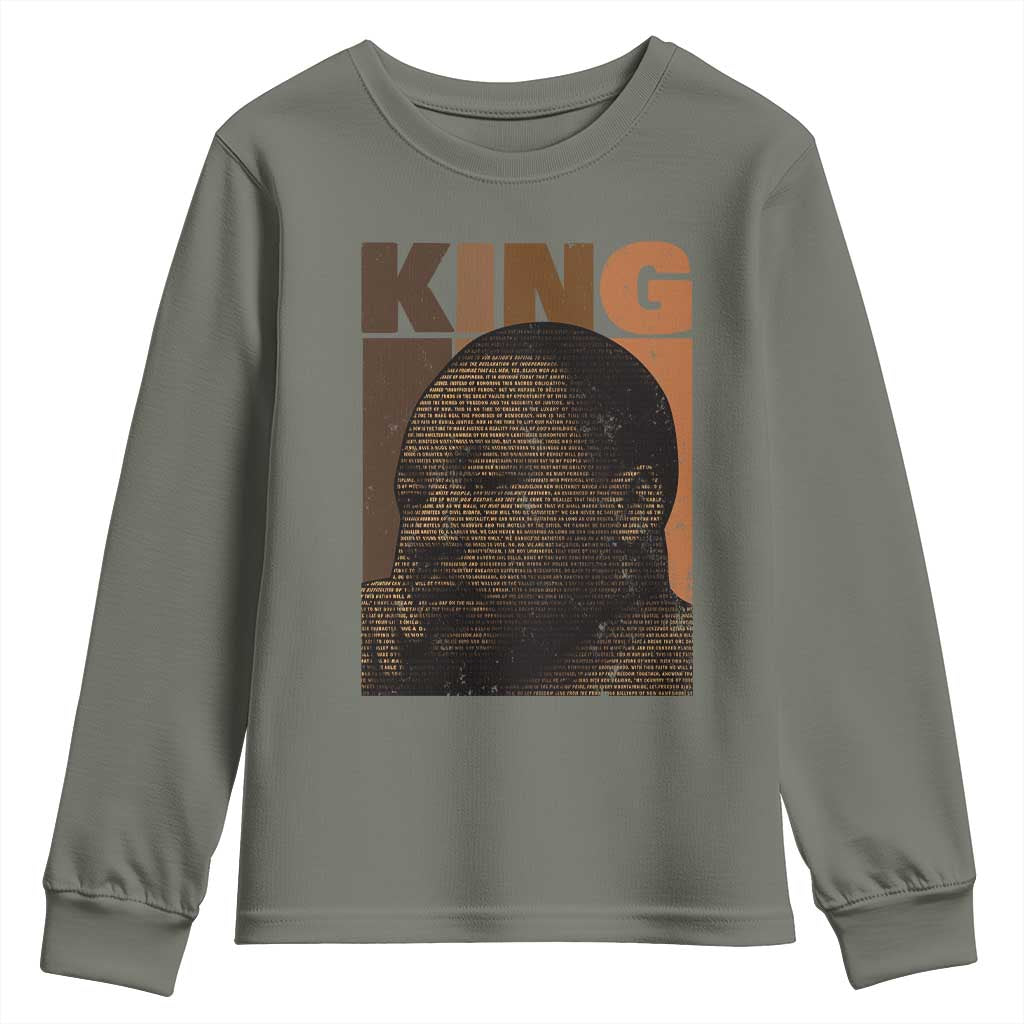 Martin Luther King Youth Sweatshirt Melanin African American Black History Month MLK