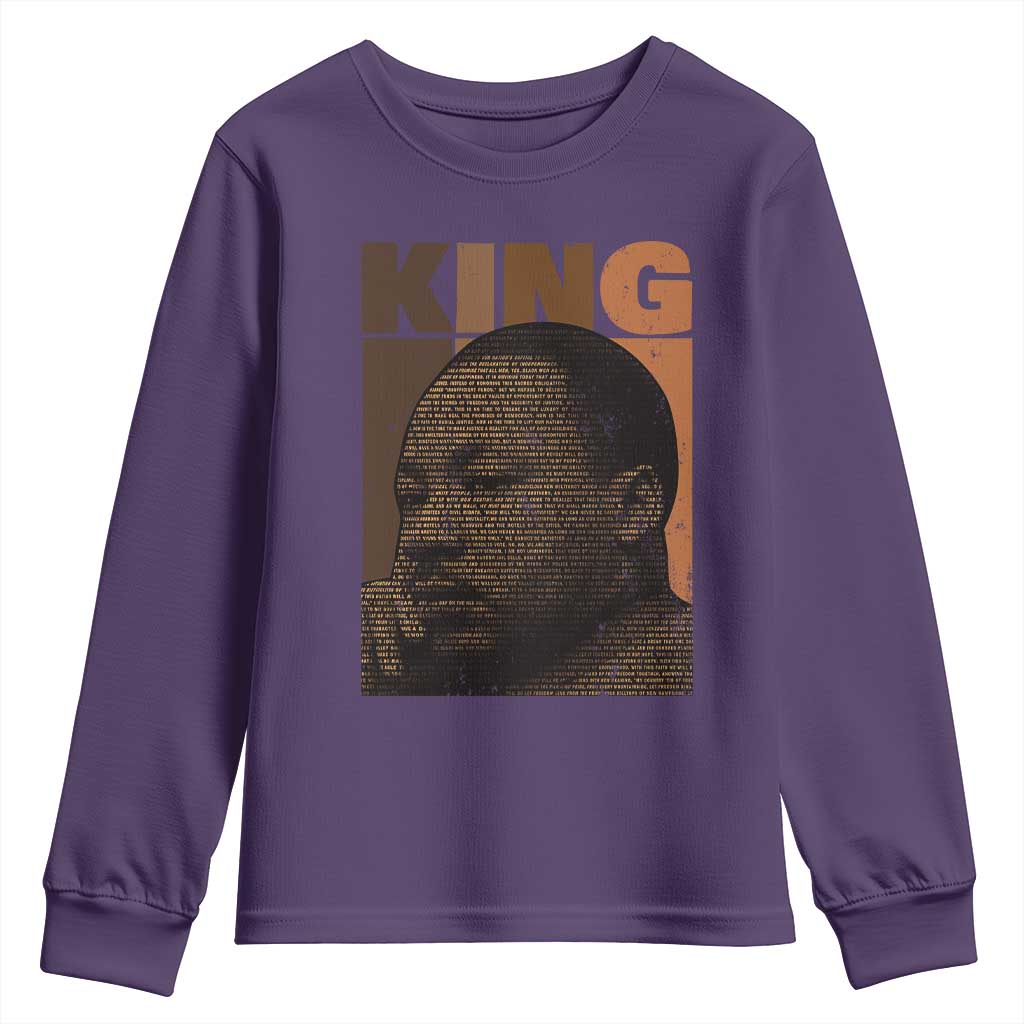 Martin Luther King Youth Sweatshirt Melanin African American Black History Month MLK