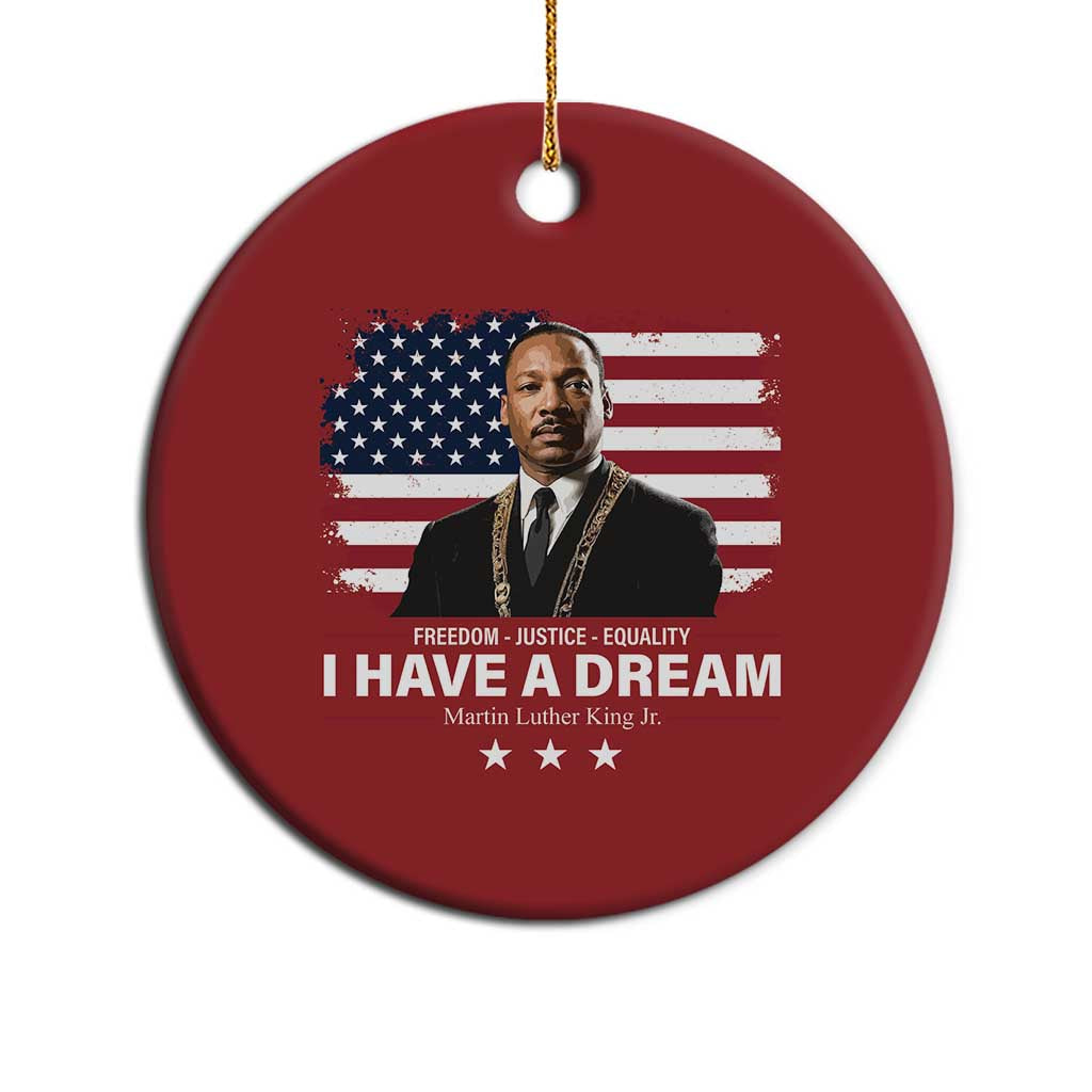 Martin Luther King Christmas Ornament I Have A Dream Freedom Justice Equality MLK Day Black History Month - African Pride