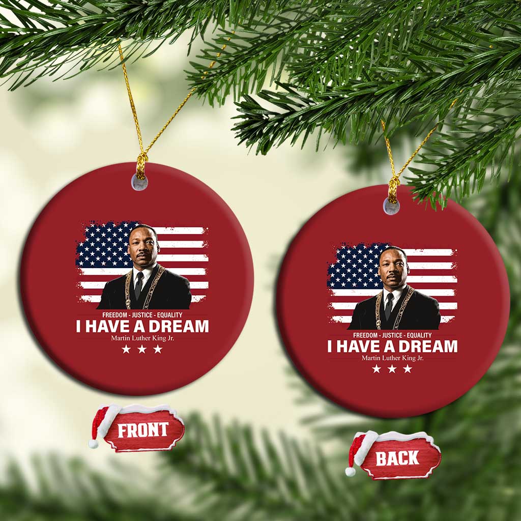 Martin Luther King Christmas Ornament I Have A Dream Freedom Justice Equality MLK Day Black History Month - African Pride