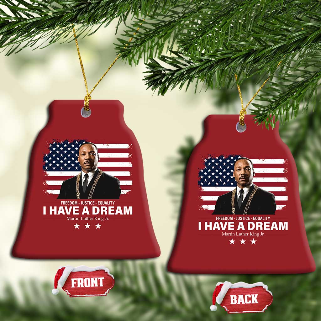 Martin Luther King Christmas Ornament I Have A Dream Freedom Justice Equality MLK Day Black History Month - African Pride
