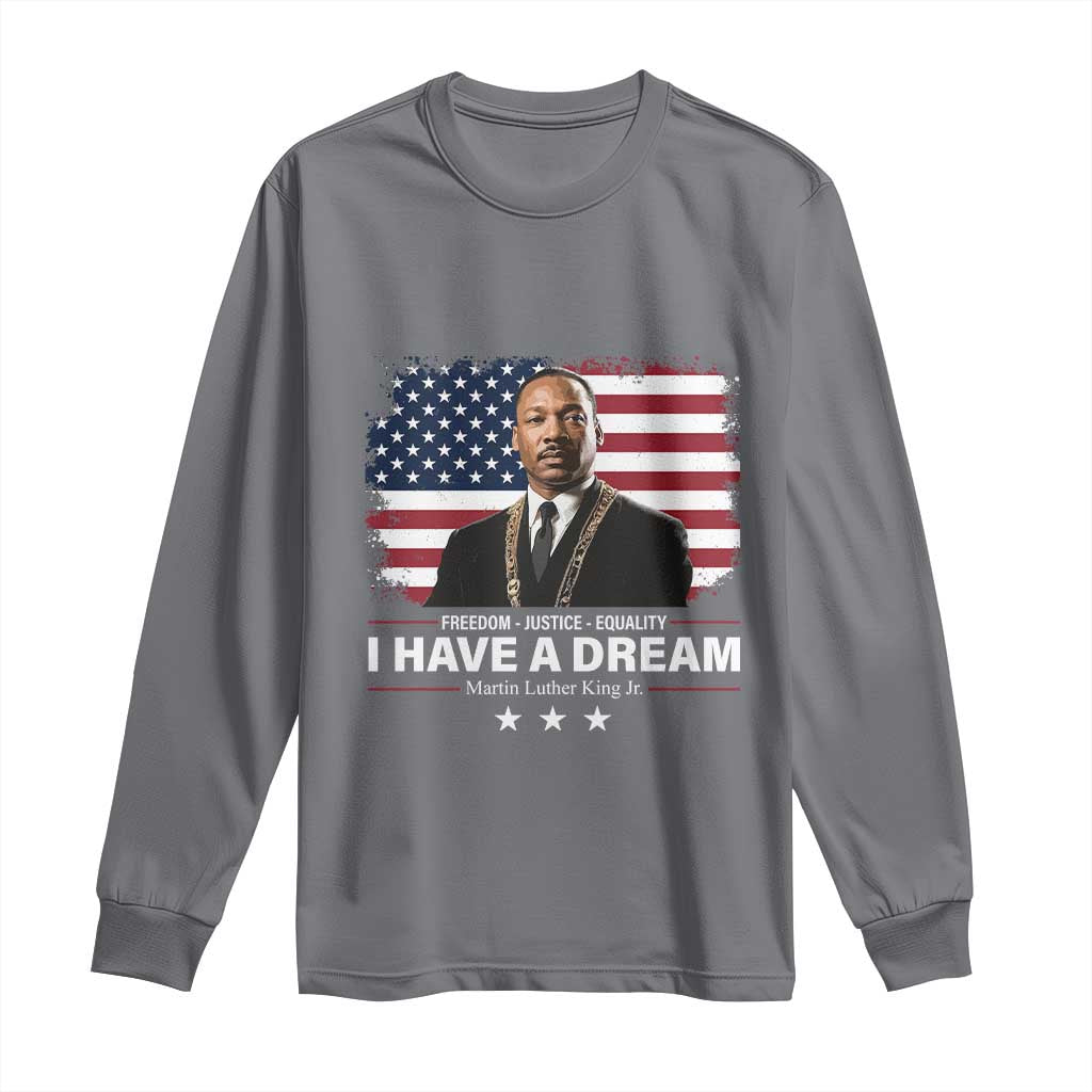 Martin Luther King Long Sleeve Shirt I Have A Dream Freedom Justice Equality MLK Day Black History Month - African Pride