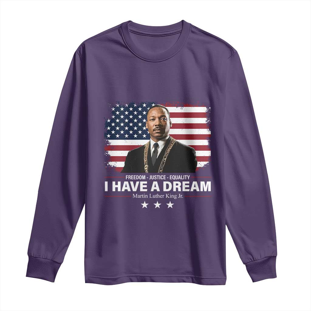 Martin Luther King Long Sleeve Shirt I Have A Dream Freedom Justice Equality MLK Day Black History Month - African Pride