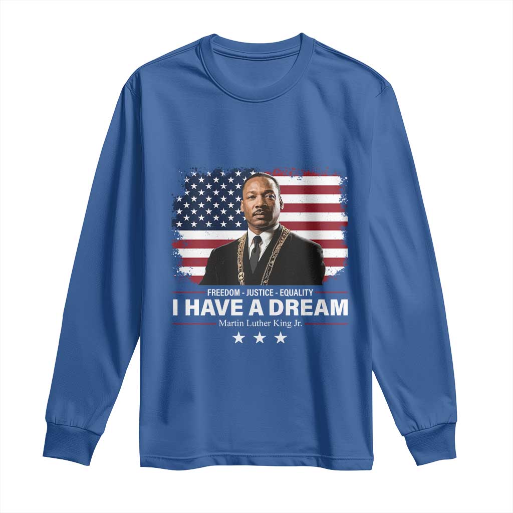 Martin Luther King Long Sleeve Shirt I Have A Dream Freedom Justice Equality MLK Day Black History Month - African Pride