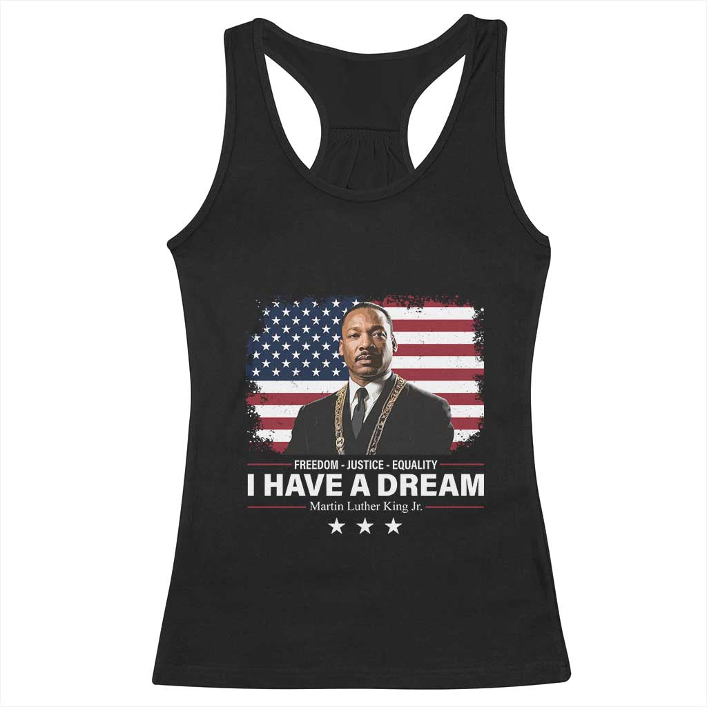 Martin Luther King Racerback Tank Top I Have A Dream Freedom Justice Equality MLK Day Black History Month - African Pride