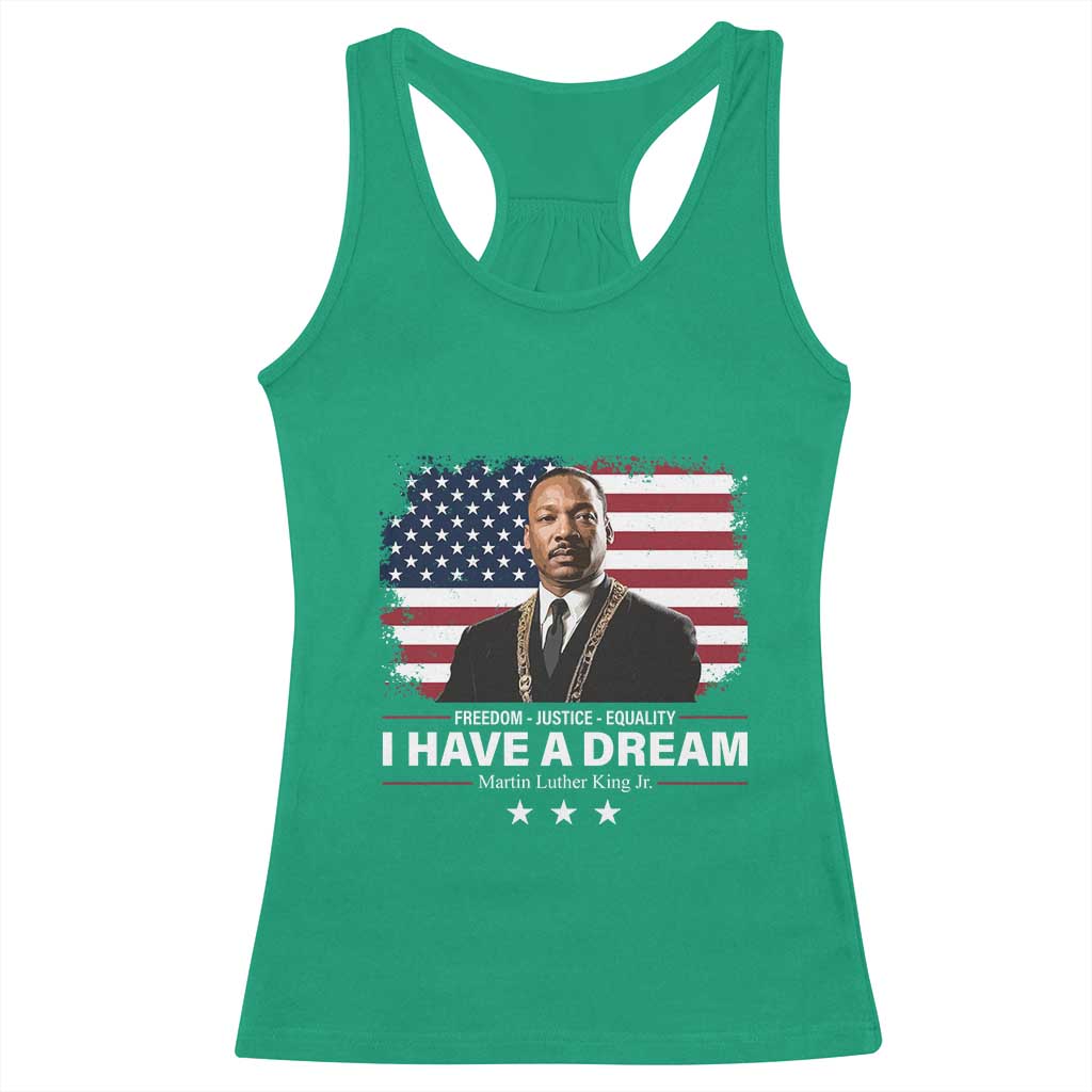 Martin Luther King Racerback Tank Top I Have A Dream Freedom Justice Equality MLK Day Black History Month - African Pride
