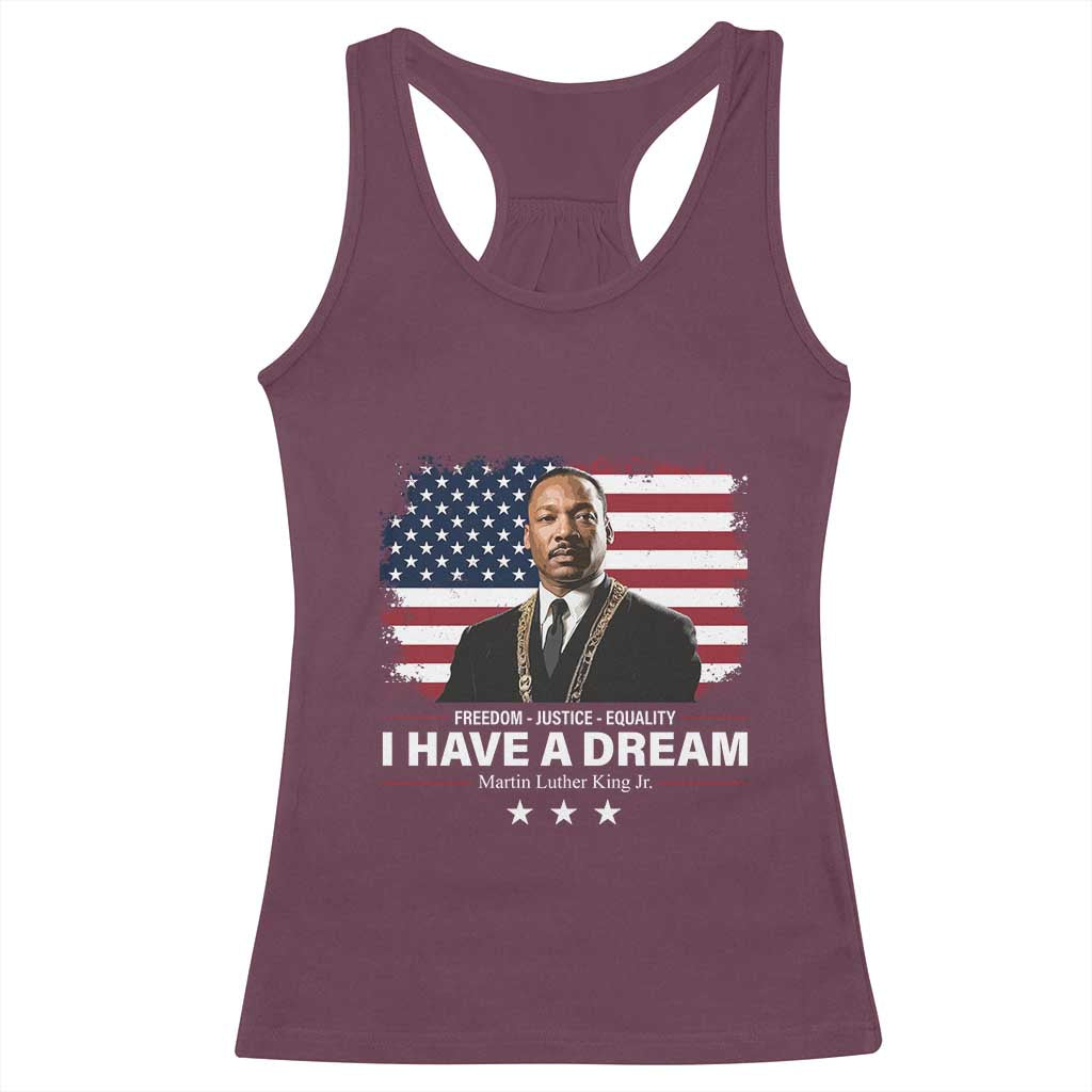 Martin Luther King Racerback Tank Top I Have A Dream Freedom Justice Equality MLK Day Black History Month - African Pride
