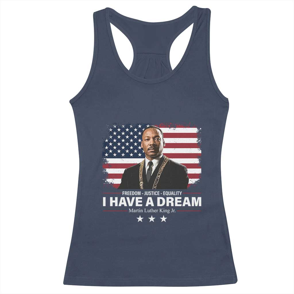 Martin Luther King Racerback Tank Top I Have A Dream Freedom Justice Equality MLK Day Black History Month - African Pride