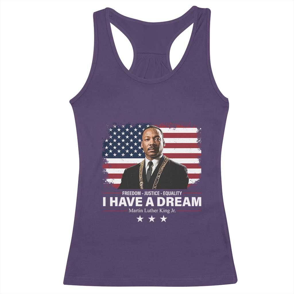 Martin Luther King Racerback Tank Top I Have A Dream Freedom Justice Equality MLK Day Black History Month - African Pride