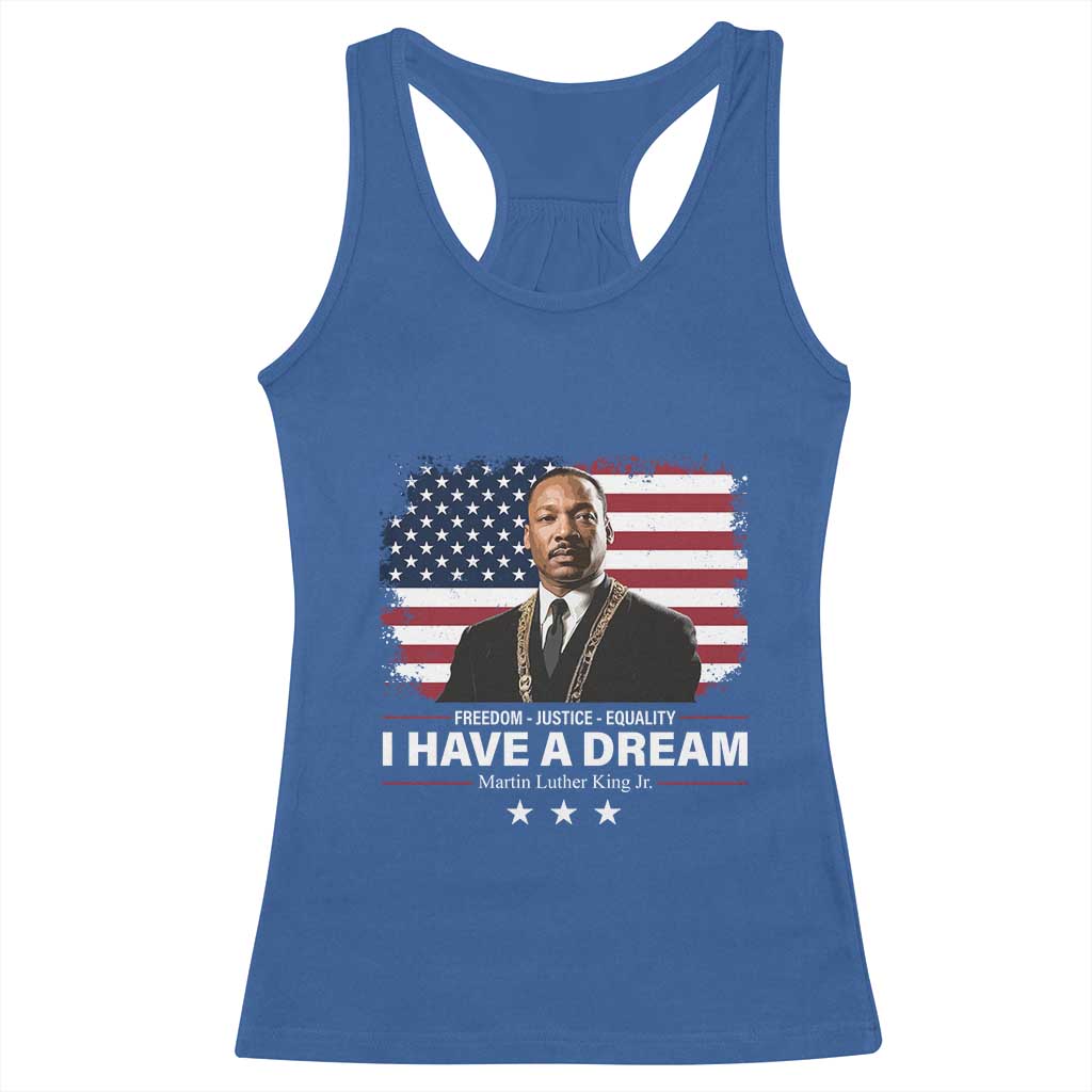 Martin Luther King Racerback Tank Top I Have A Dream Freedom Justice Equality MLK Day Black History Month - African Pride
