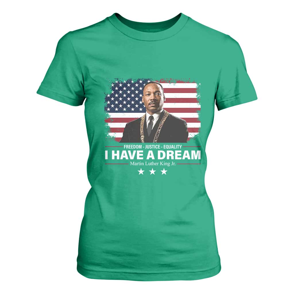 Martin Luther King T Shirt For Women I Have A Dream Freedom Justice Equality MLK Day Black History Month - African Pride