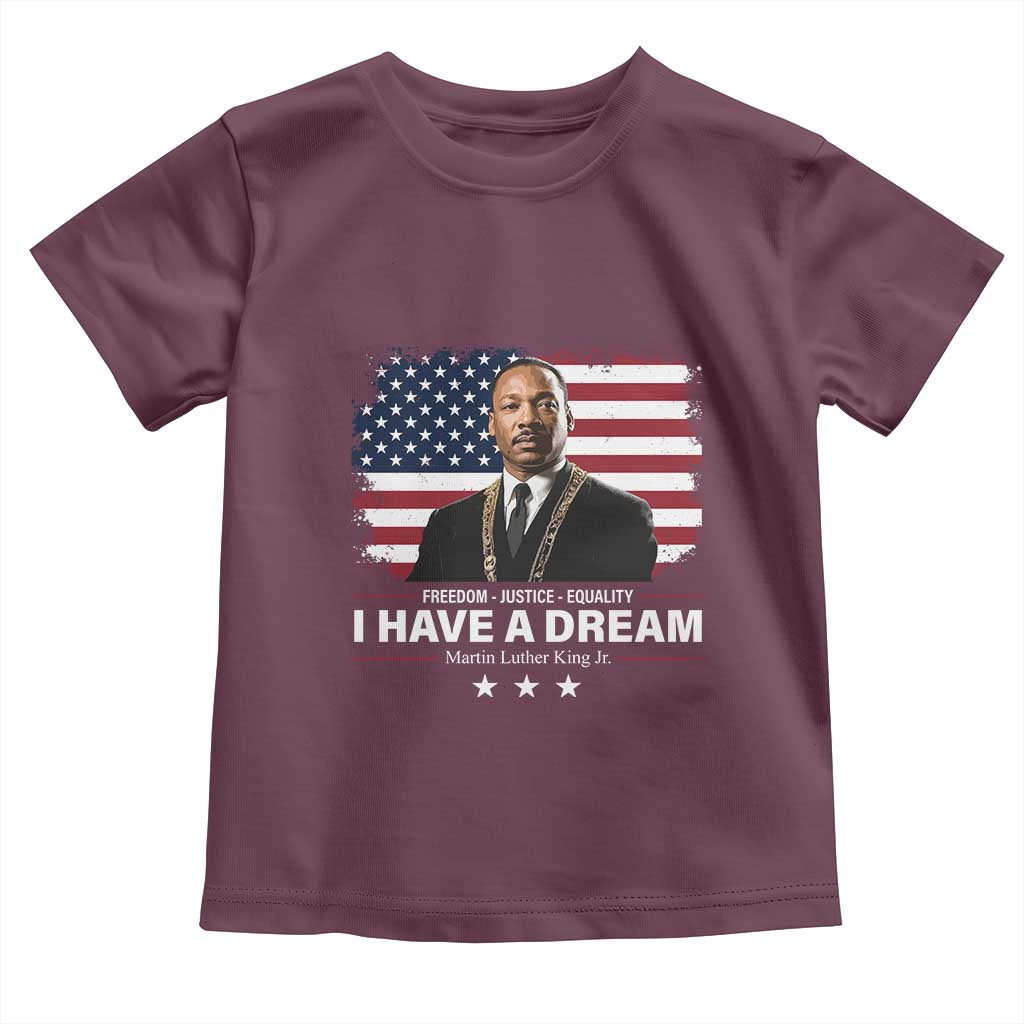 Martin Luther King Toddler T Shirt I Have A Dream Freedom Justice Equality MLK Day Black History Month - African Pride