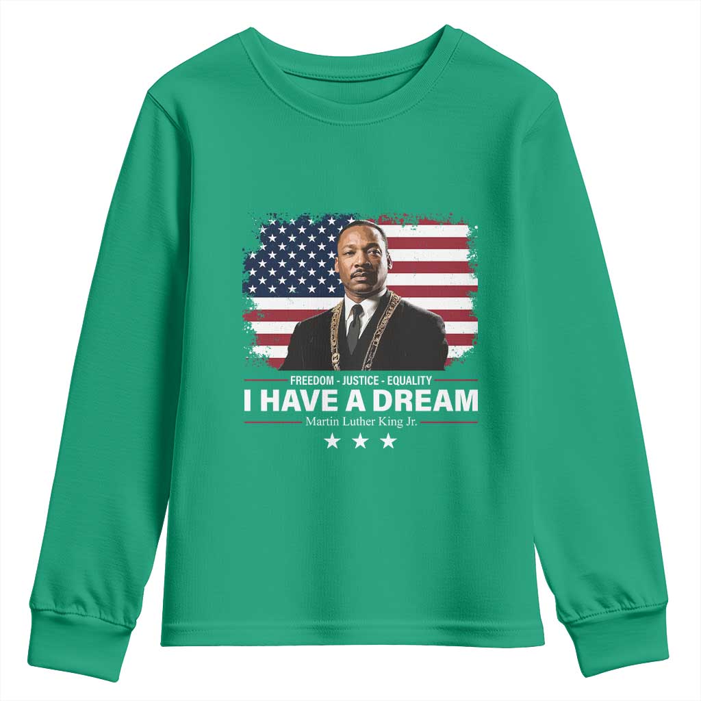 Martin Luther King Youth Sweatshirt I Have A Dream Freedom Justice Equality MLK Day Black History Month - African Pride
