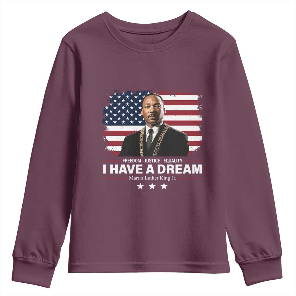 Martin Luther King Youth Sweatshirt I Have A Dream Freedom Justice Equality MLK Day Black History Month - African Pride