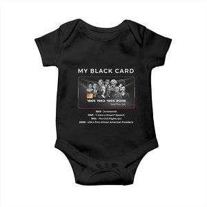 My Black Card Baby Onesie African American Civil Rights Leaders Black History - African Pride