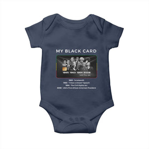 My Black Card Baby Onesie African American Civil Rights Leaders Black History - African Pride