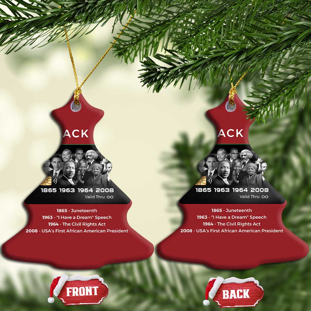 My Black Card Christmas Ornament African American Civil Rights Leaders Black History - African Pride