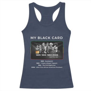 My Black Card Racerback Tank Top African American Civil Rights Leaders Black History - African Pride