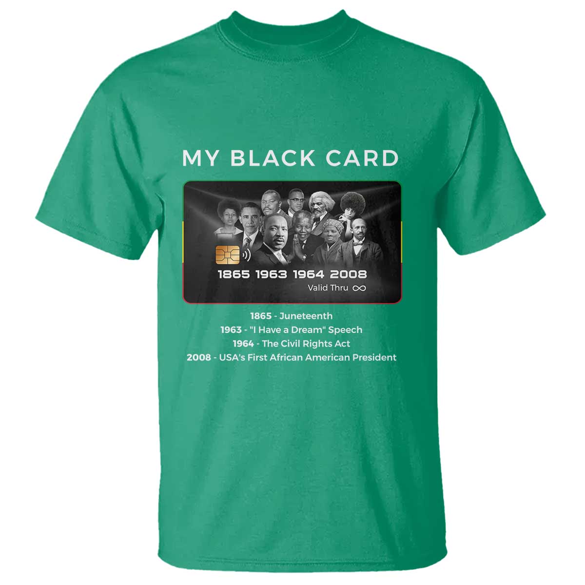 My Black Card T Shirt African American Civil Rights Leaders Black History - African Pride