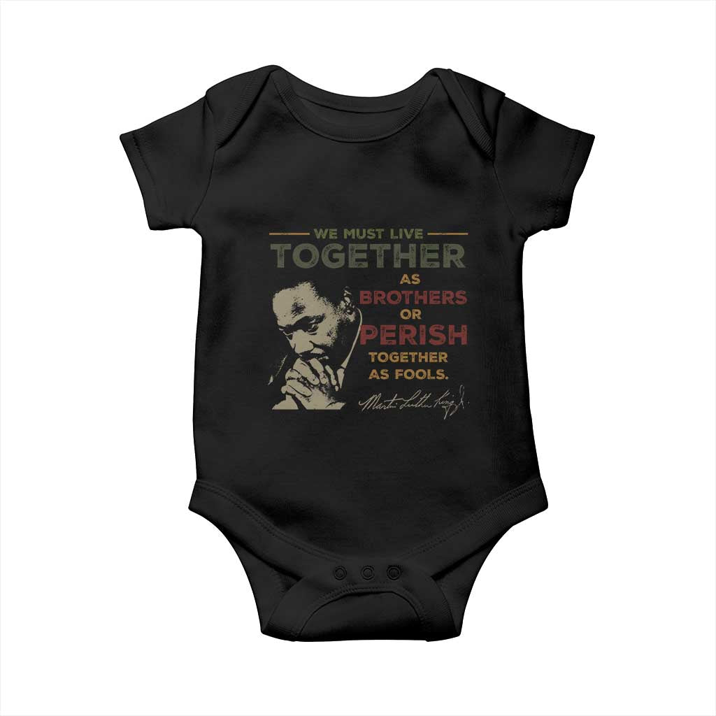 Martin Luther King Jr Baby Onesie Live Together MLK Day Black History Month - African Pride