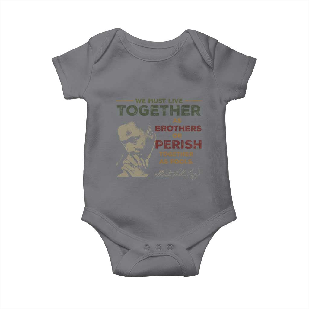 Martin Luther King Jr Baby Onesie Live Together MLK Day Black History Month - African Pride