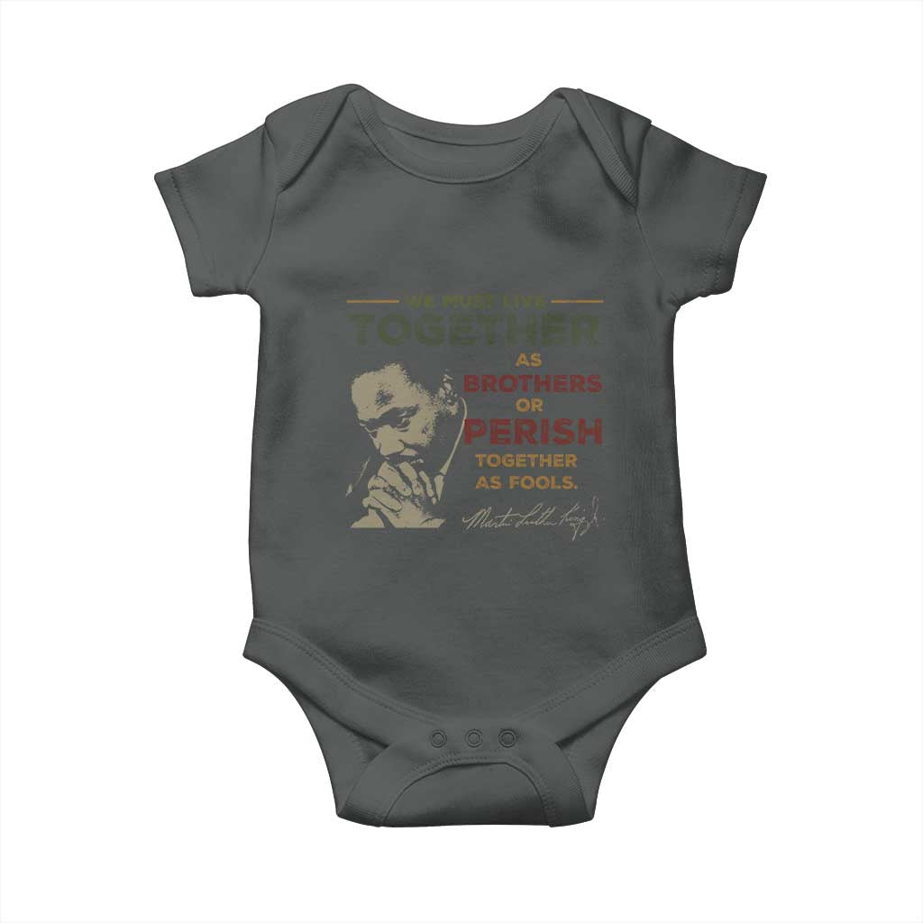 Martin Luther King Jr Baby Onesie Live Together MLK Day Black History Month - African Pride