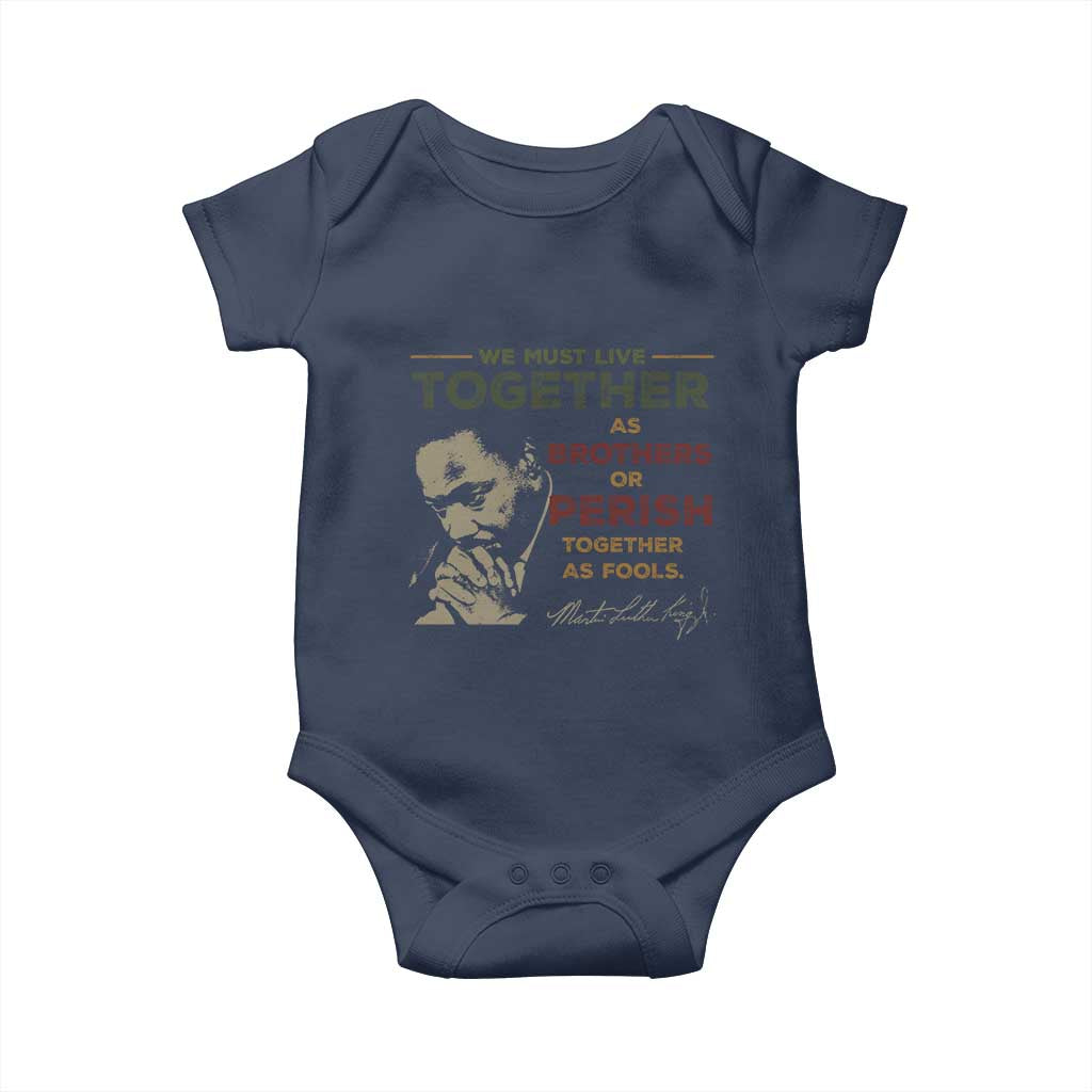 Martin Luther King Jr Baby Onesie Live Together MLK Day Black History Month - African Pride