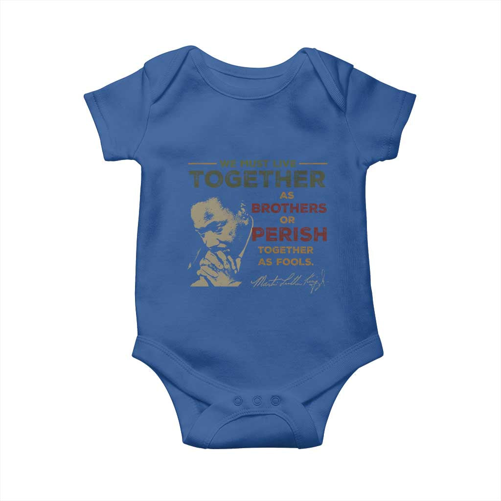 Martin Luther King Jr Baby Onesie Live Together MLK Day Black History Month - African Pride