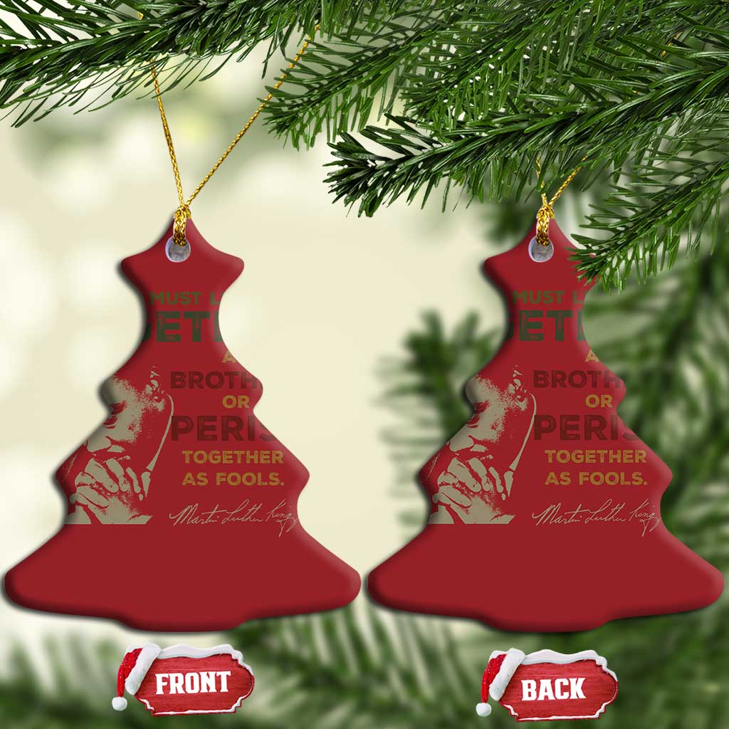 Martin Luther King Jr Christmas Ornament Live Together MLK Day Black History Month - African Pride