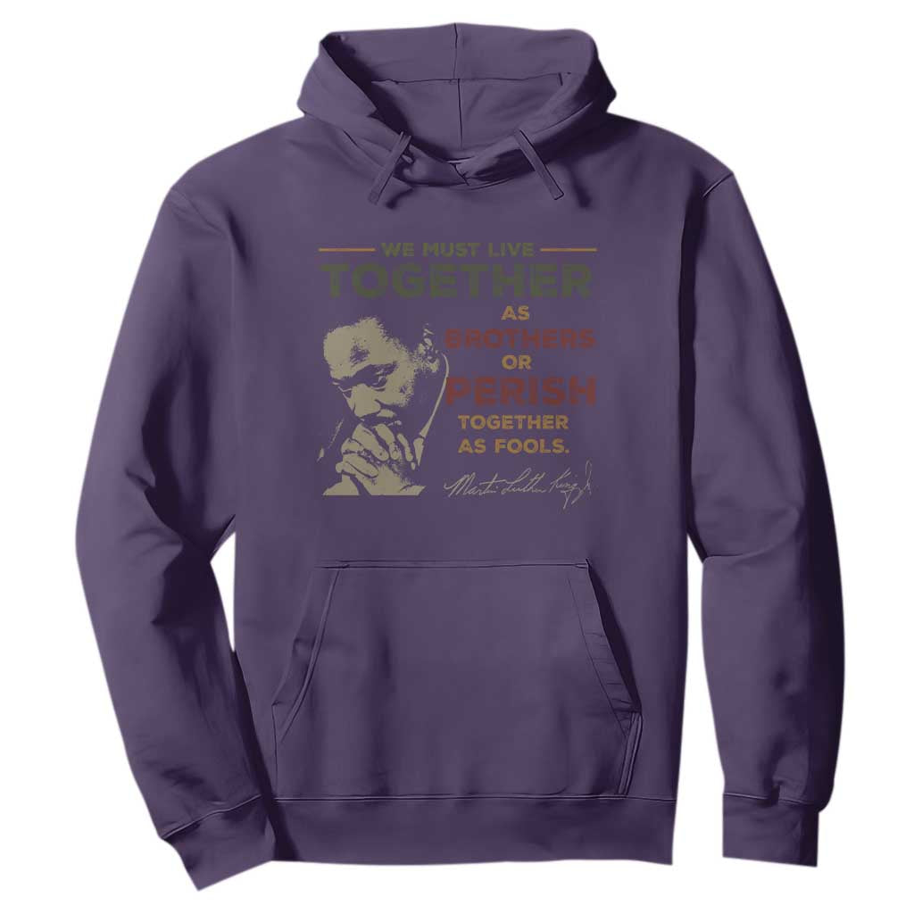 Martin Luther King Jr Hoodie Live Together MLK Day Black History Month - African Pride
