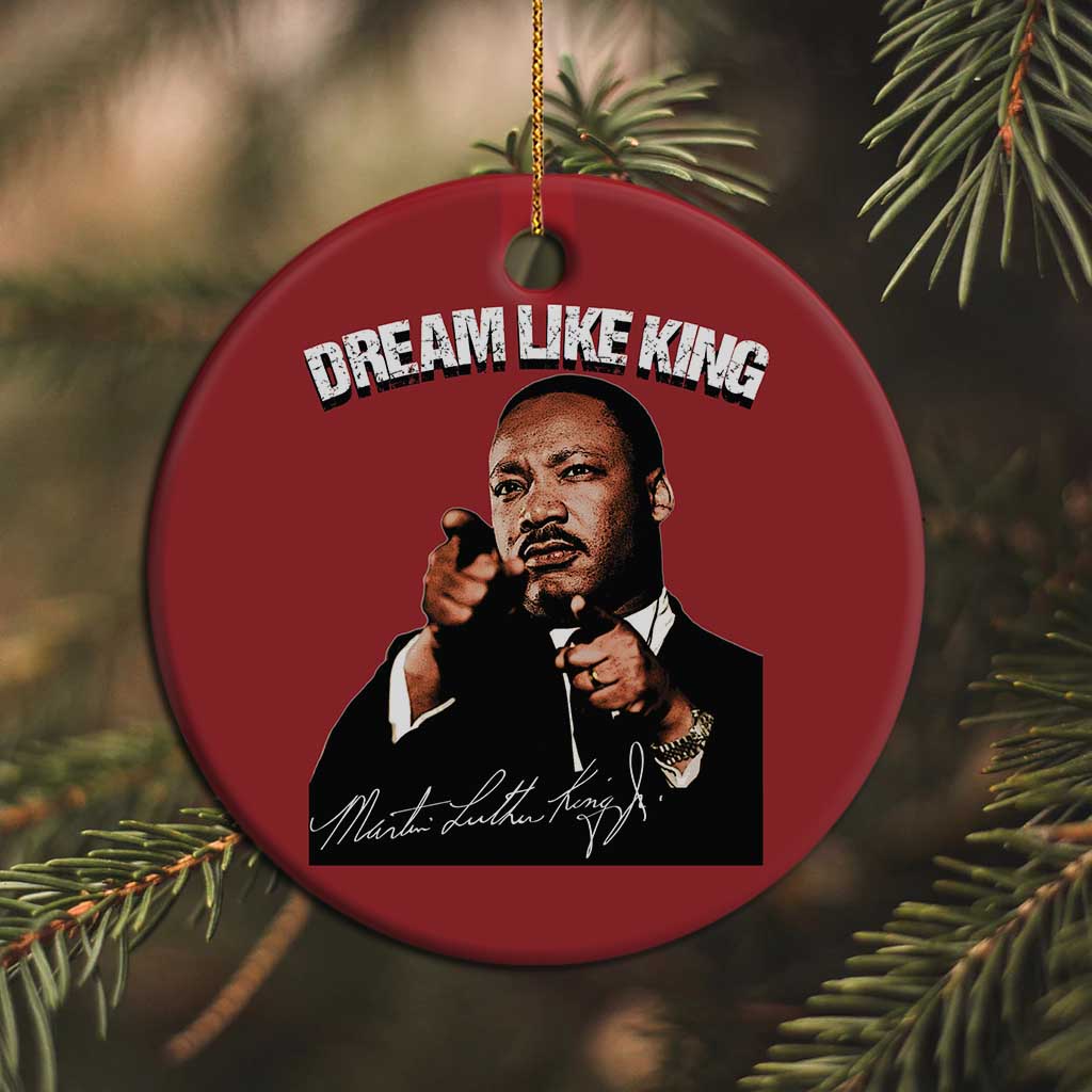 Martin Luther King Jr Christmas Ornament Dream Like King MLK Day Black History Month - African Pride