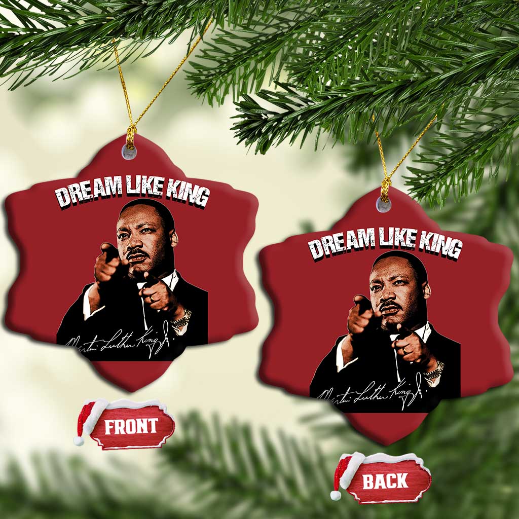 Martin Luther King Jr Christmas Ornament Dream Like King MLK Day Black History Month - African Pride