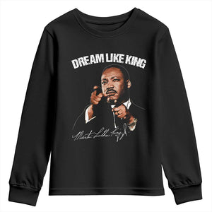 Martin Luther King Jr Youth Sweatshirt Dream Like King MLK Day Black History Month - African Pride