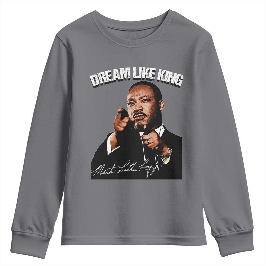 Martin Luther King Jr Youth Sweatshirt Dream Like King MLK Day Black History Month - African Pride