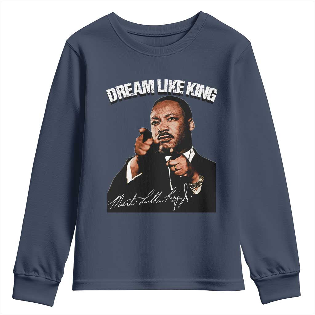 Martin Luther King Jr Youth Sweatshirt Dream Like King MLK Day Black History Month - African Pride