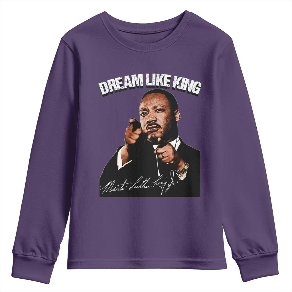 Martin Luther King Jr Youth Sweatshirt Dream Like King MLK Day Black History Month - African Pride