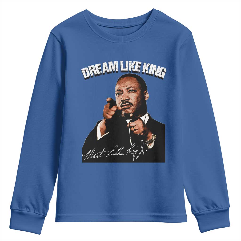 Martin Luther King Jr Youth Sweatshirt Dream Like King MLK Day Black History Month - African Pride